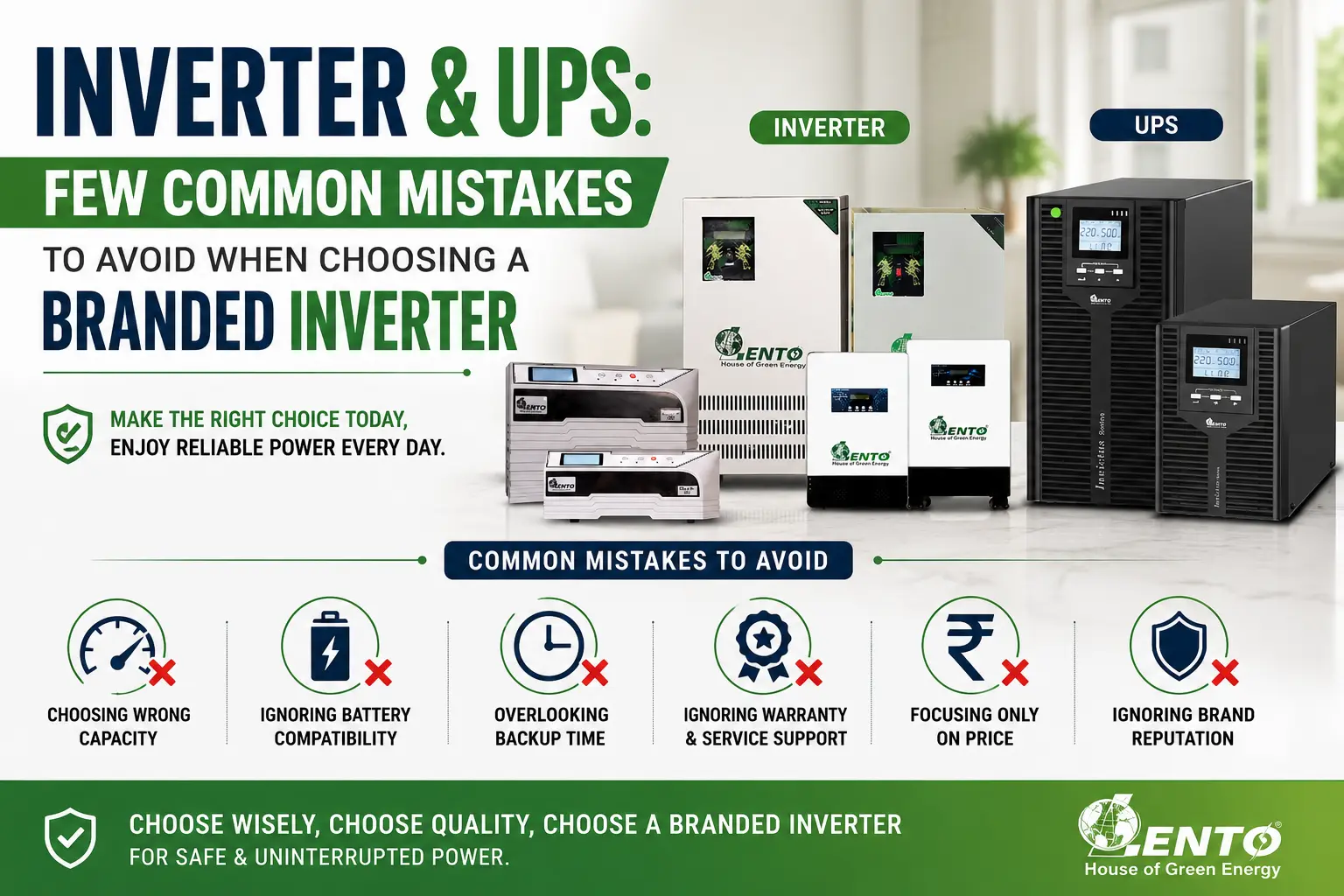 Inverter & UPS: Few Common Mistakes to Avoid When Choosing a Branded Inverter